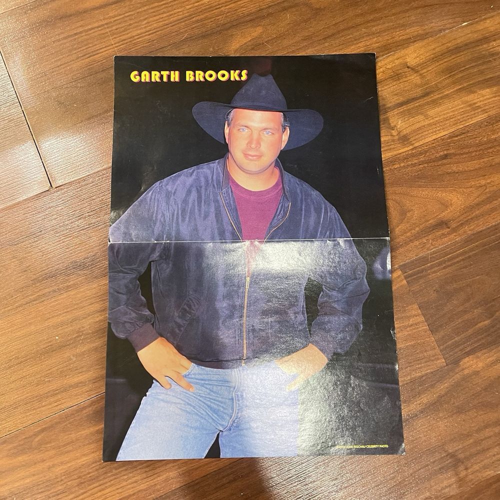 Vintage Country Music Magazine Poster Garth Brook 1 Side 8x10.5 Clint Black Judd